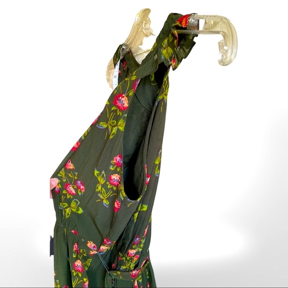 🦋HP!🦋J. Crew | Point Sur | High-Neck | Green Floral w/ Ruffle Dress | 4 | NWT - Picture 8 of 16